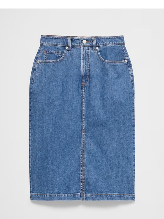 Zara Dresses & Skirts - Zara Trafaluc Blue Denim midi Skirt
